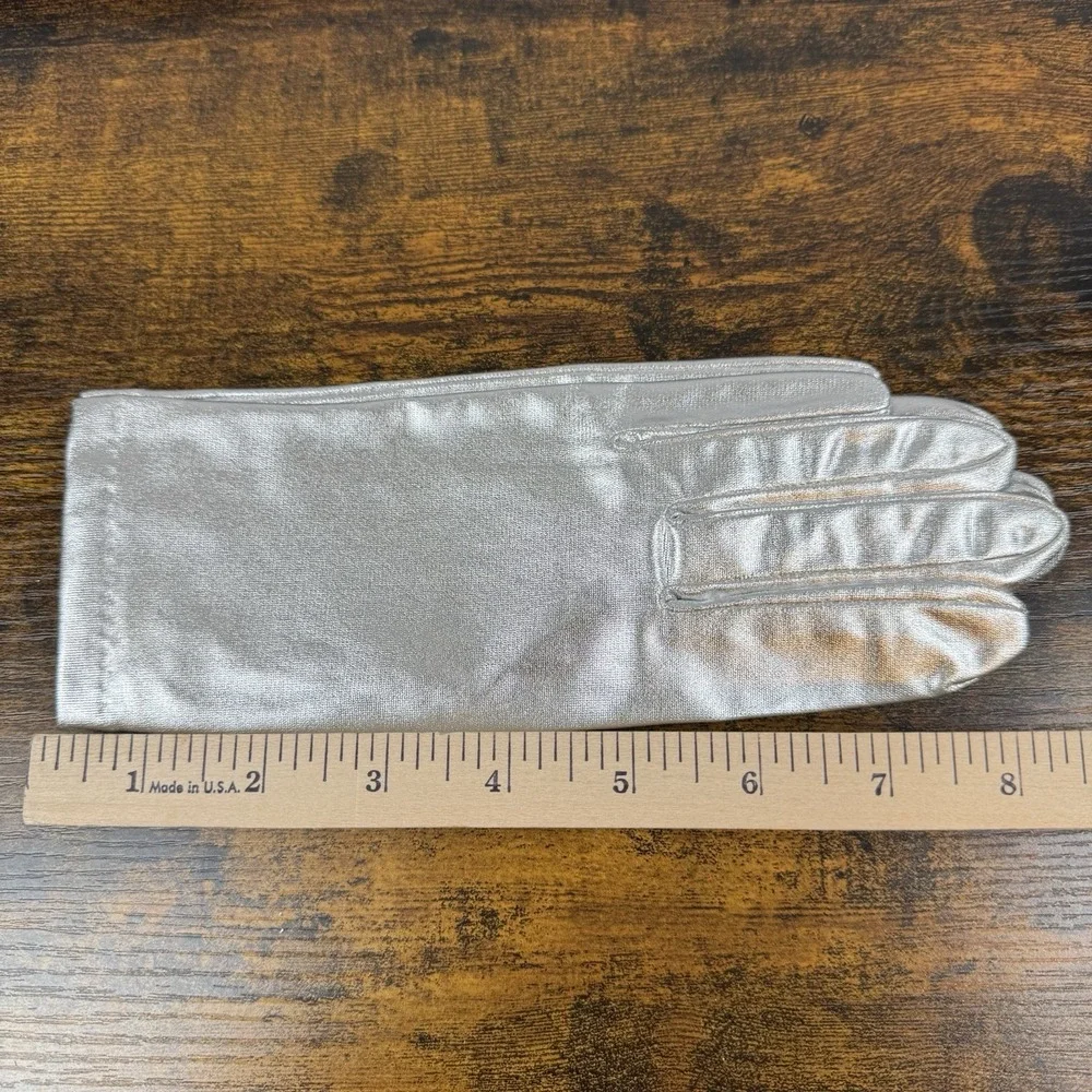 New Vintage Stetson 1960's Silver Dress Gloves Size 8 Original‎ Paperwork